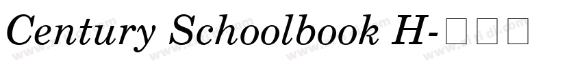 Century Schoolbook H字体转换
